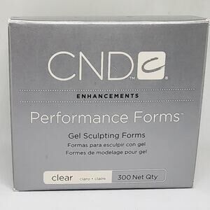 CND Performance Forms Clear Gel Sculpting Nail Extensions - 300 count Roll NEW